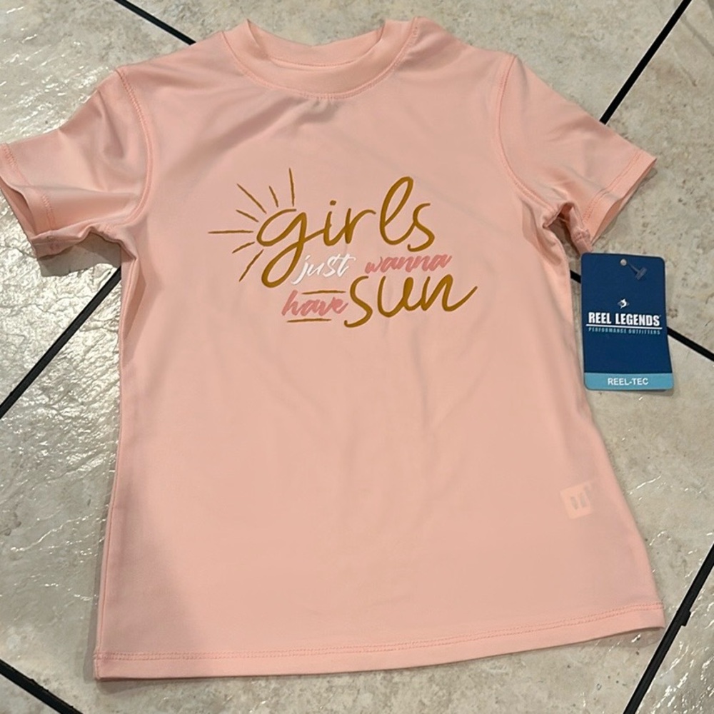 Reel Legends Pink Performance Top